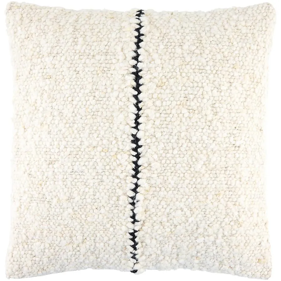 Livabliss LaRocco 18-in x 18-in Black/Beige Square Indoor Decorative Pillow