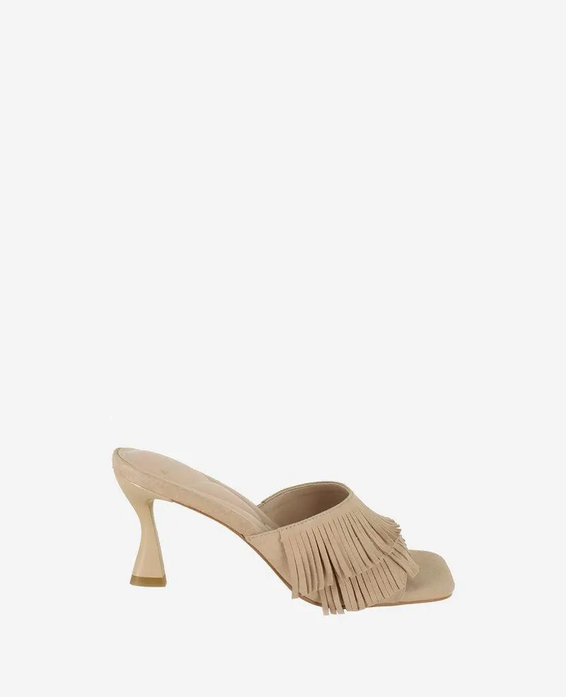 Darby Suede Fringe Heel