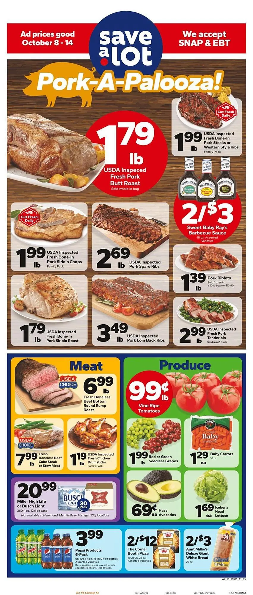 Weekly ad Save a Lot weekly ad from October 8 to October 14 2025 - Page 1