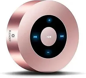 XLEADER [Smart Touch] Mini Bluetooth Speaker SoundAngel A8 (3rd Gen) Premium Rose Gold with Portable Waterproof Case Mic TF Card Aux, for iPhone iPad Shower Electronic Christmas Xmas Gifts