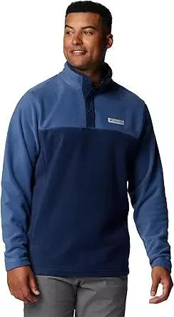 Columbia Mens Steens Mountain Half Snap Fleece Jacket, Collegiate Navy/Dark Mountain, Medium