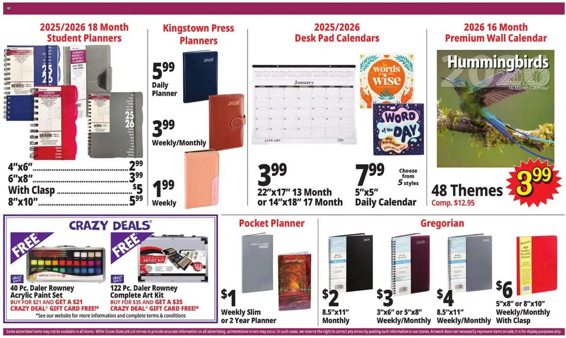 Weekly ad Ocean State Job Lot flyer from January 1 to January 7 2026 - Page 20