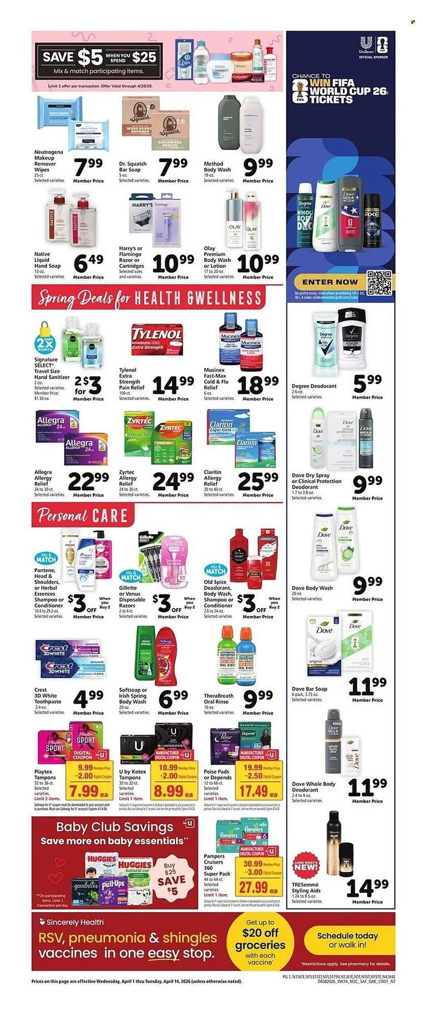 Weekly promotion Safeway weekly ad spanning from April 8 to April 14 2026 - Page 7 for Catalogue 365