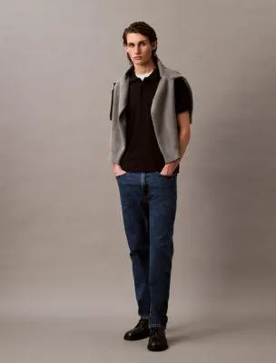 Embossed Tipped Polo Shirt