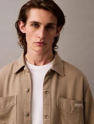 Twill Relaxed Button-Down Shirt