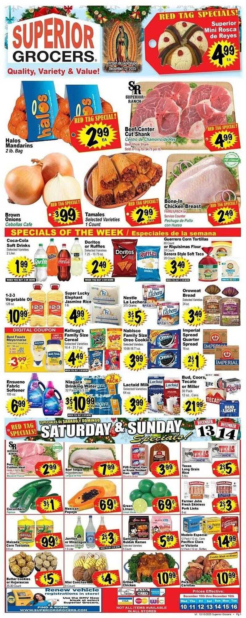 Weekly ad Superior Grocers weekly ad from December 10 to December 16 2025 - Page 1