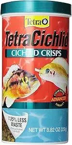 Tetra Cichlid Crisps, Nutritionally Balanced Fish Food for All Top and Mid-Water Cichlids, 8.82 oz