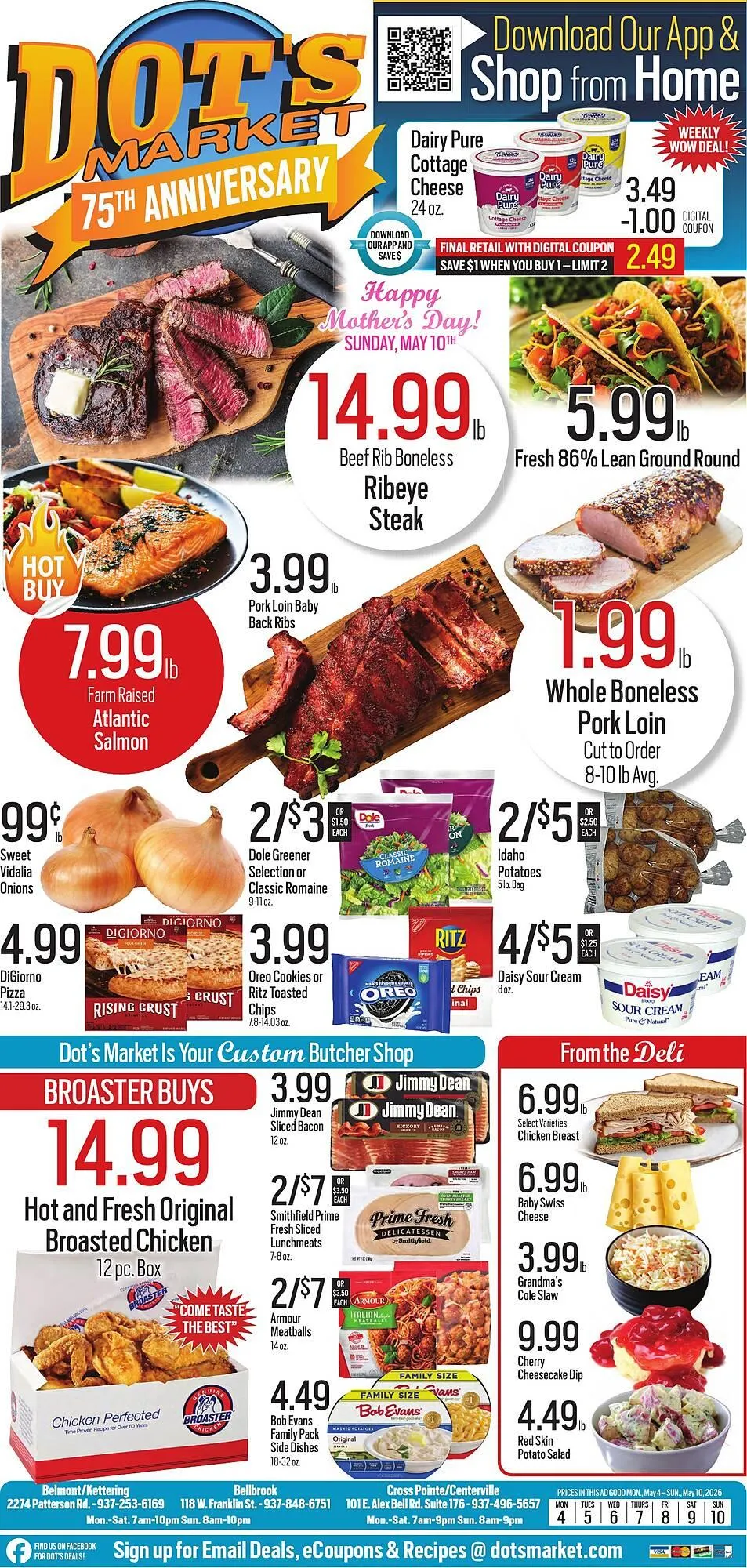 Weekly promotion Dot's Market weekly ad spanning from May 4 to May 10 2026 - Page 1 for Catalogue 365