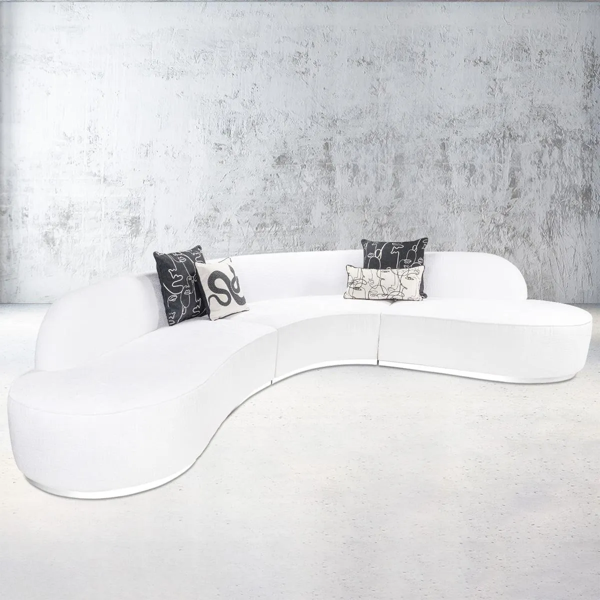 Biarritz Sectional in Hammered Velour