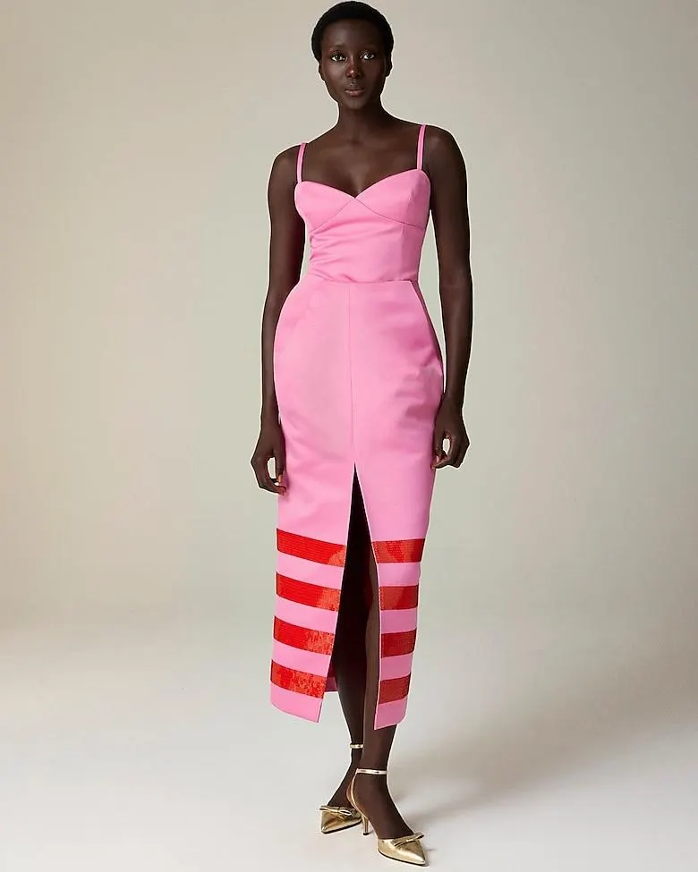 Christopher John Rogers X J.Crew sculpted skirt in duchesse satin