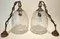 Vintage Venetian Pendant Lamps with Ice Glass, 1950s, Set of 2
