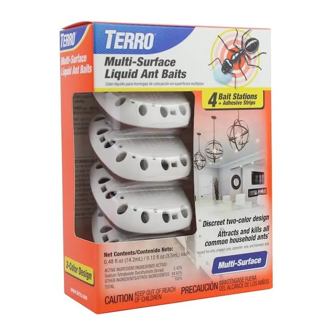 TERRO 0.12-fl oz Multi-Surface Liquid Ant Bait Station (4-Pack)