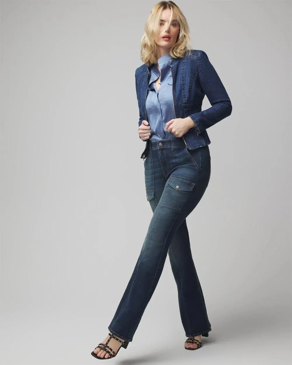 Curvy High-Rise Everyday Soft Denim ™ Cargo Skinny Flare Jeans