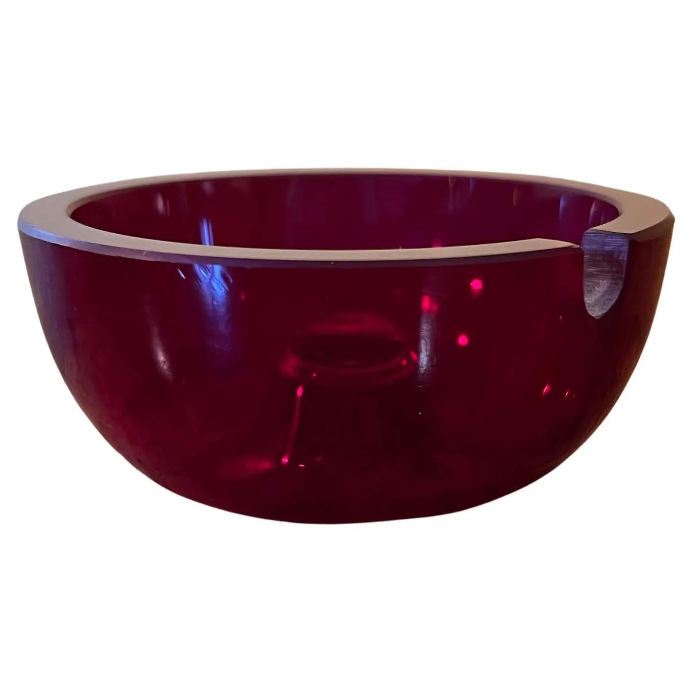Vintage Ruby Glass Ashtray