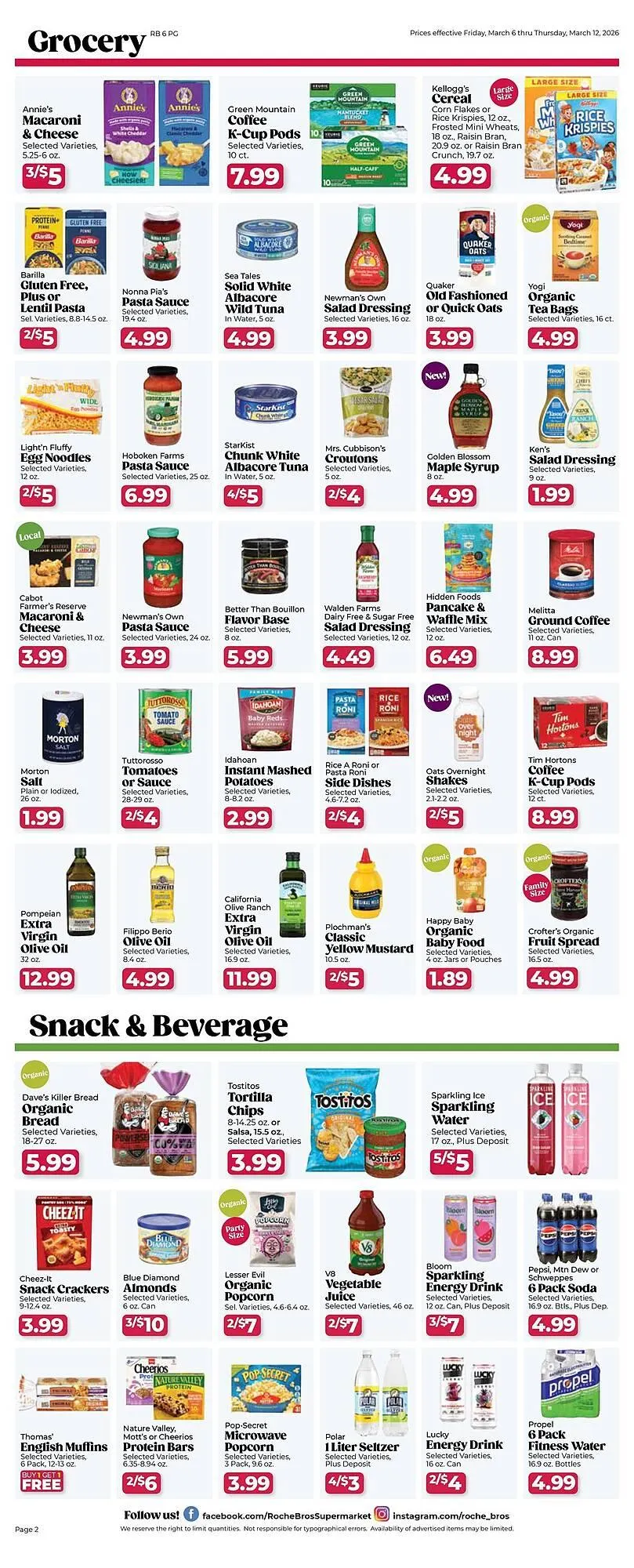 Weekly ad Roche Bros weekly ad from March 6 to March 12 2026 - Page 2