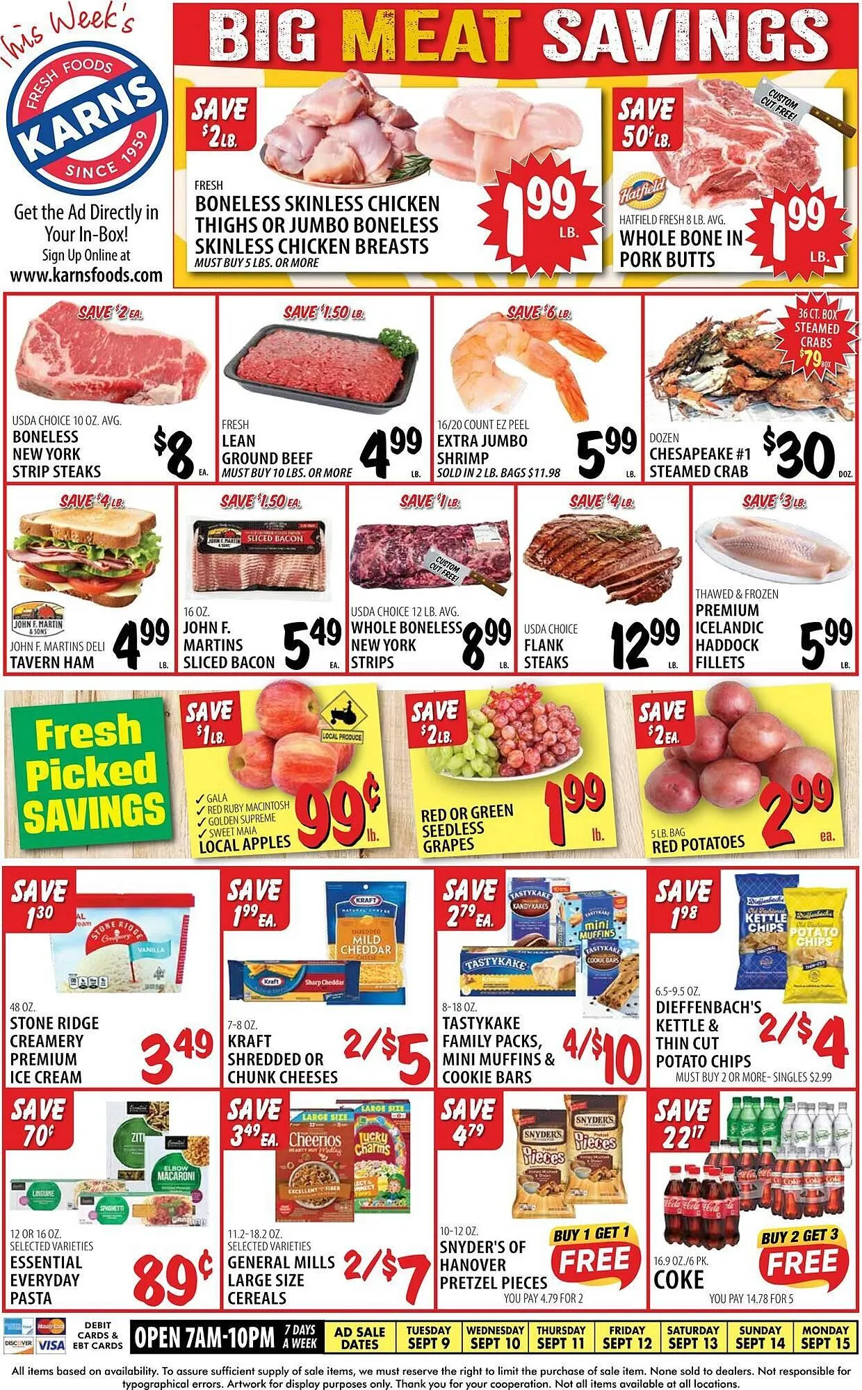 Weekly ad Karns weekly ad from September 9 to September 15 2025 - Page 1