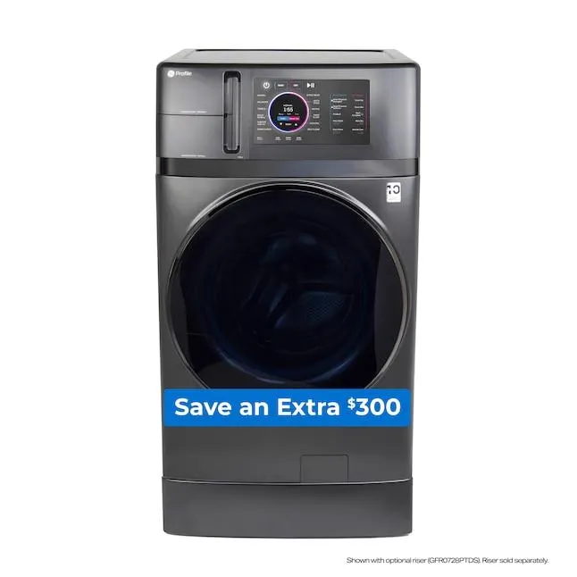 GE Profile 4.8-cu ft Capacity Carbon Graphite Ventless All-in-One Washer/Dryer Combo ENERGY STAR