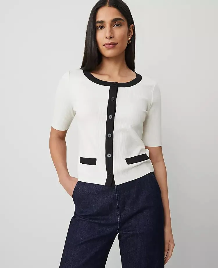 Colorblock Pocket Cardigan