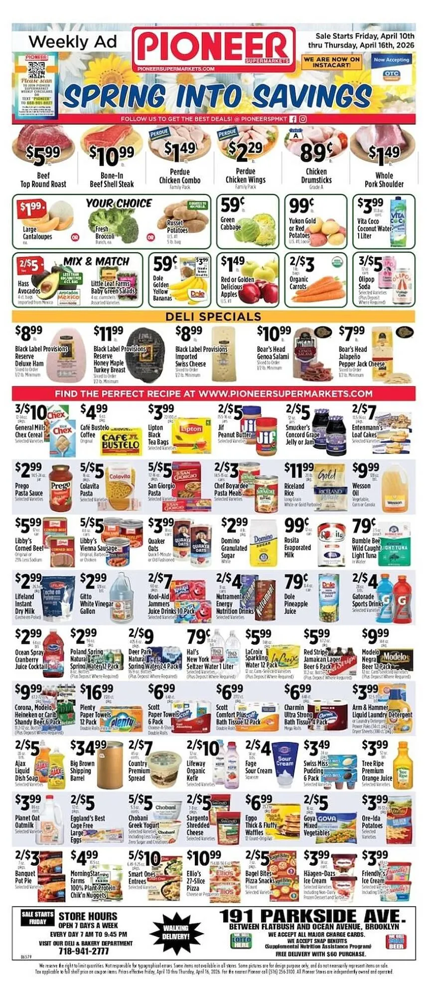 Weekly ad Pioneer Supermarkets weekly ad from April 10 to April 16 2026 - Page 1