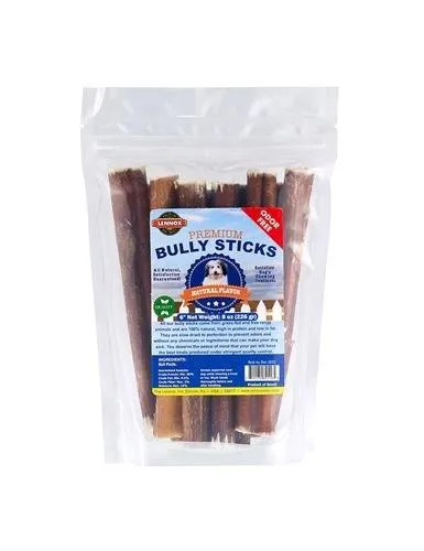Lennox Rawhide Express Bully Stick Odor Free/Natural Dog Chew, 6 Inches