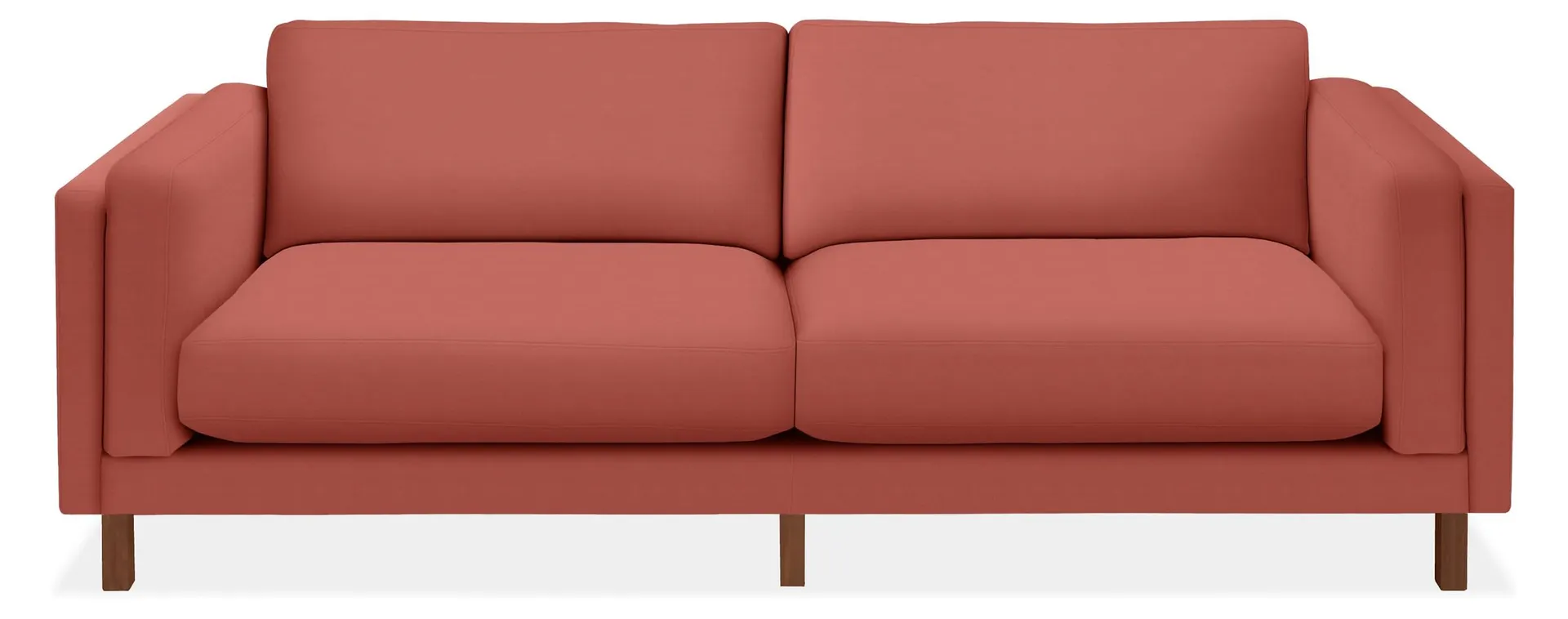 Cade 91" Sofa in Tristan Coral with Mocha Legs