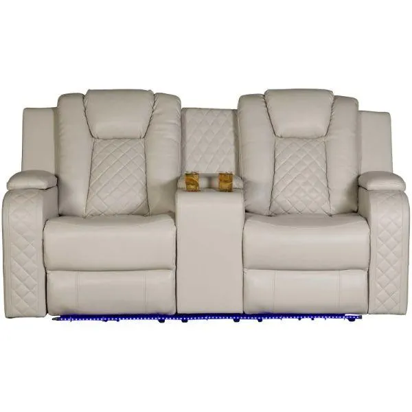 Hyde Park Power Reclining Console Loveseat