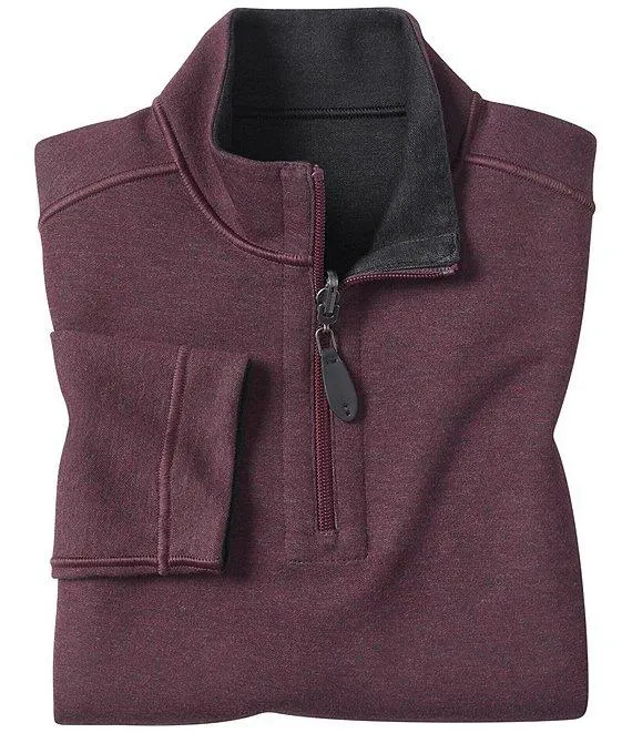 Little/Big Boys 4-16 Long Sleeve Reversible Solid Quarter Zip Pullover