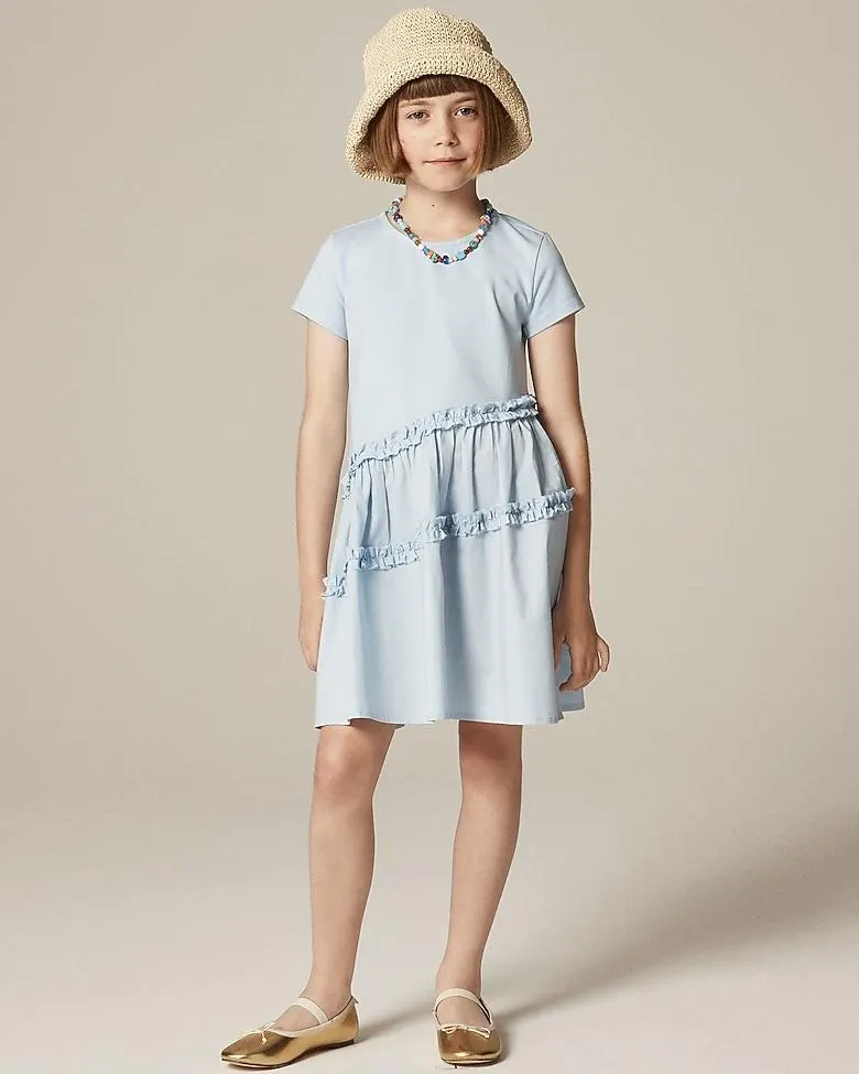 Girls' asymmetrical mixy dress