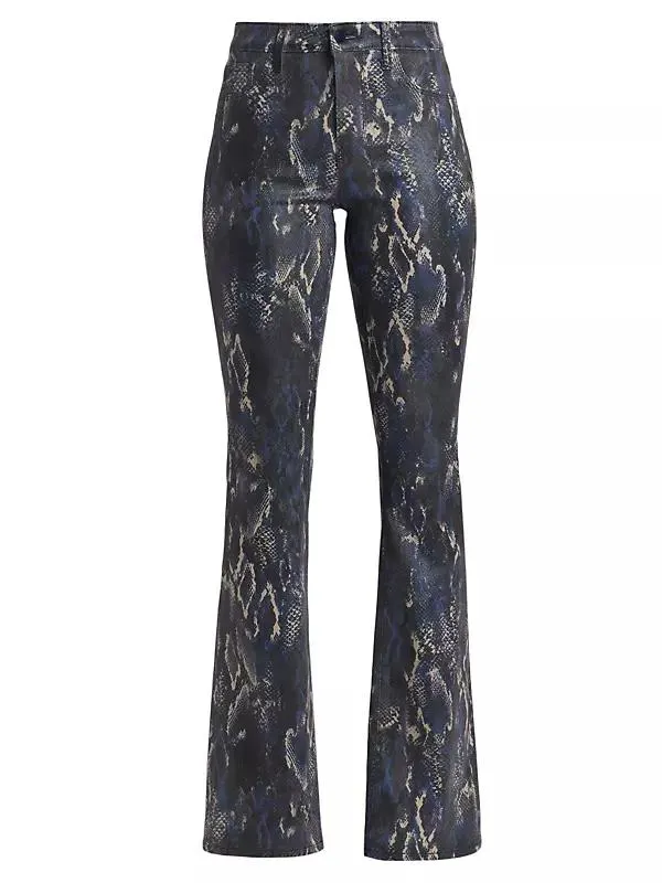 Selma Snake High-Rise Sleek Baby Boot Jeans