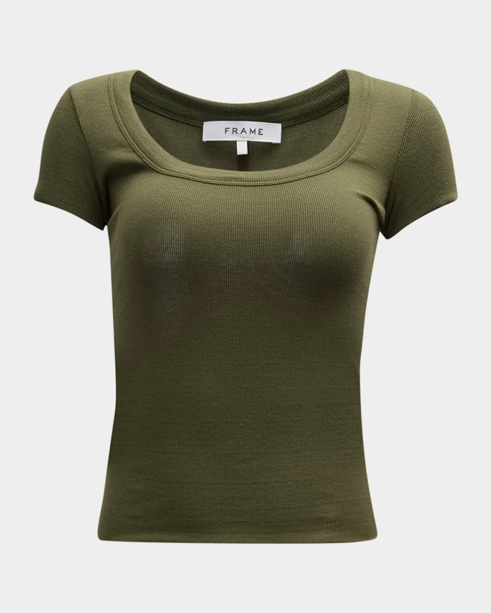 Ribbed Scoop-Neck Baby Tee
