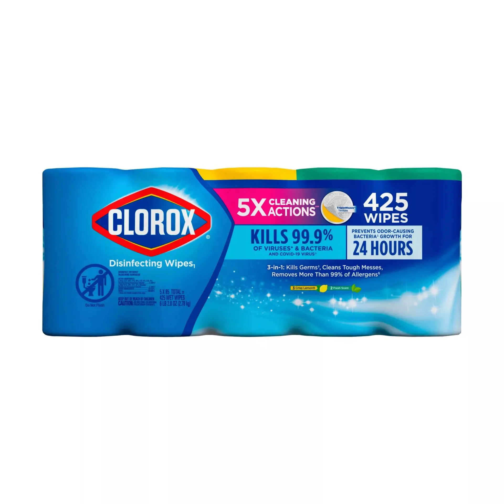Clorox Disinfecting Wipes Value Pack, 85 ct. each/Pack of 5