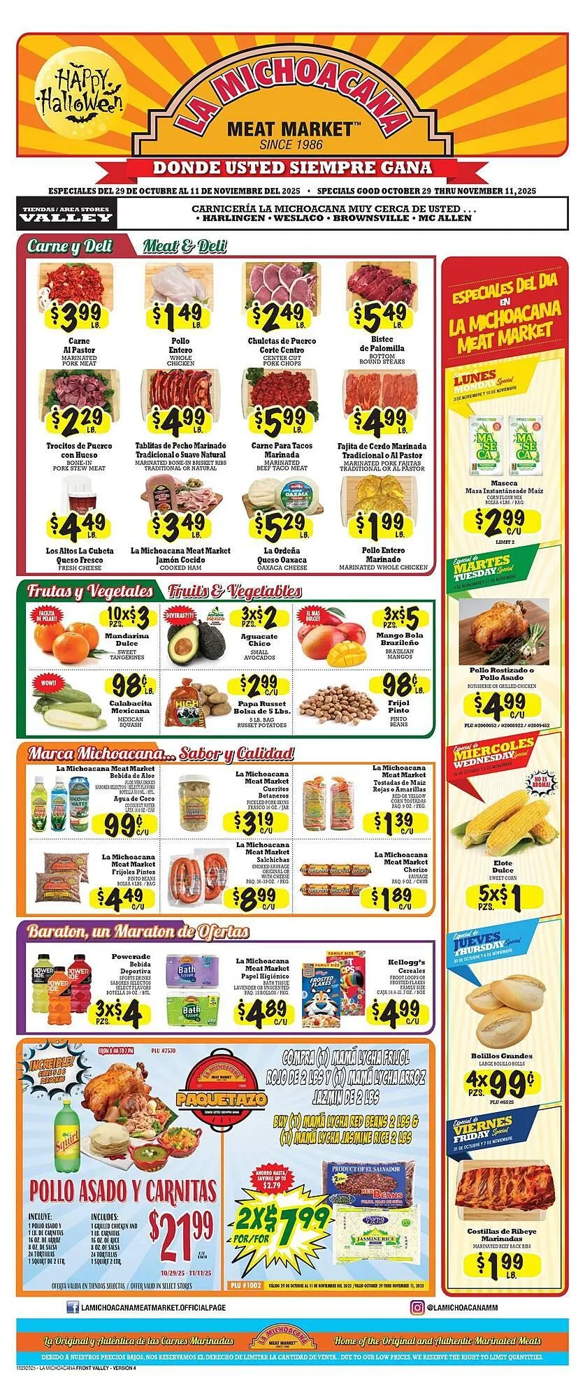 La Michoacana weekly ad - 1