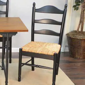 Farmhouse Hardwood Ladder Back Chair