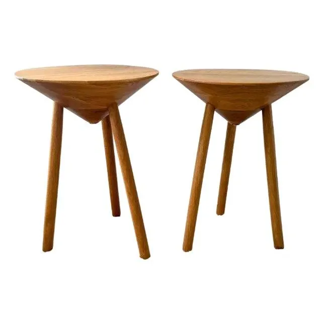 Late 20th Century, Design by Conran, Solid Oak End Tables, Pair