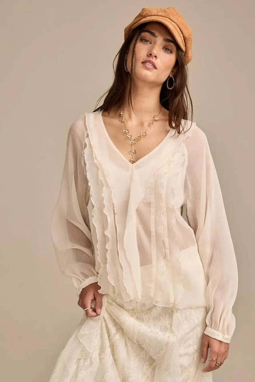 femme ruffle top
