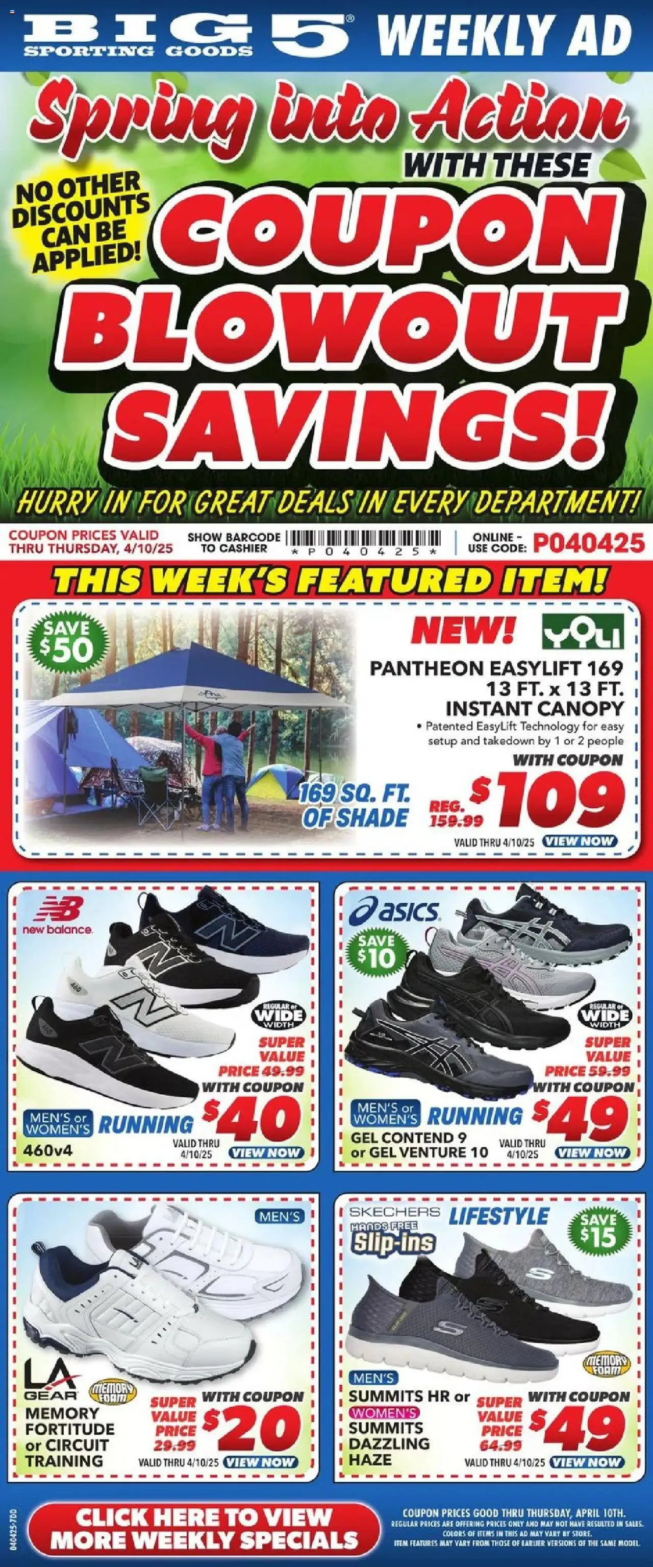Weekly ad Big 5 Sporting Goods Weekly Ad - TX from April 4 to April 10 2025 - Page 1