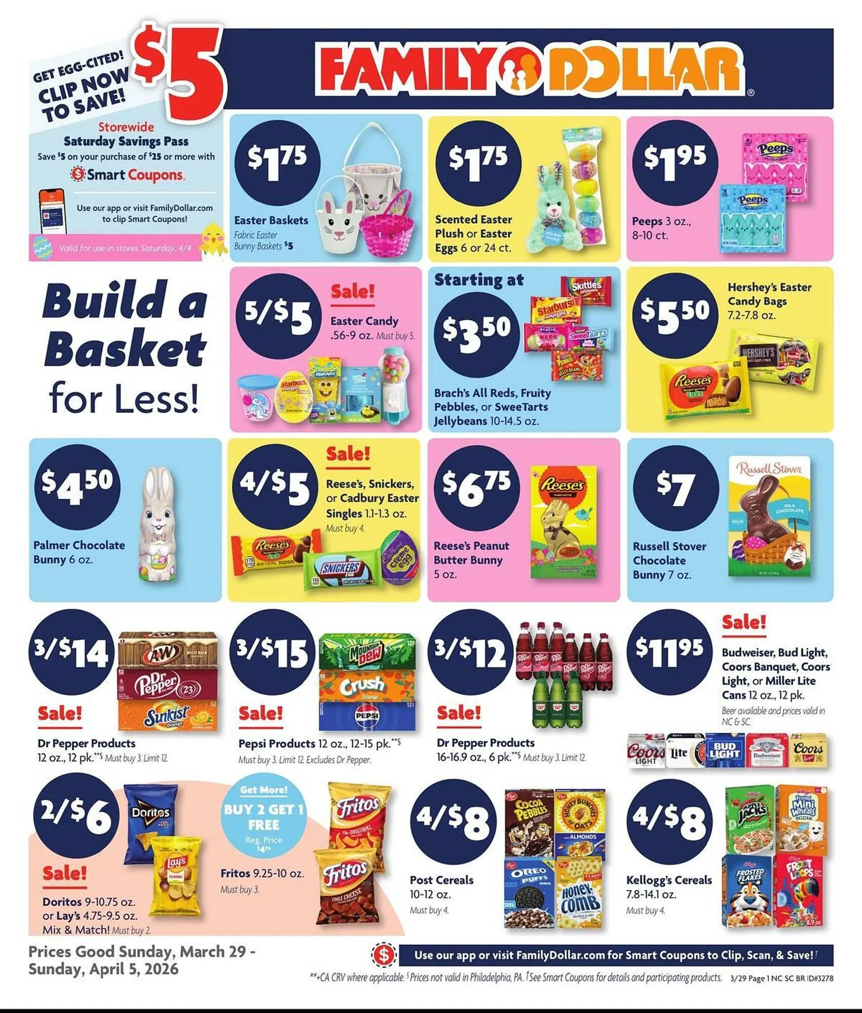 Weekly ad Family Dollar weekly ad from March 29 to April 5 2026 - Page 1