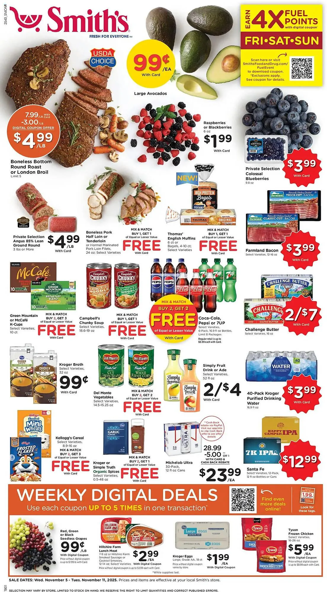 Weekly ad Smith's weekly ad from November 5 to November 12 2025 - Page 1