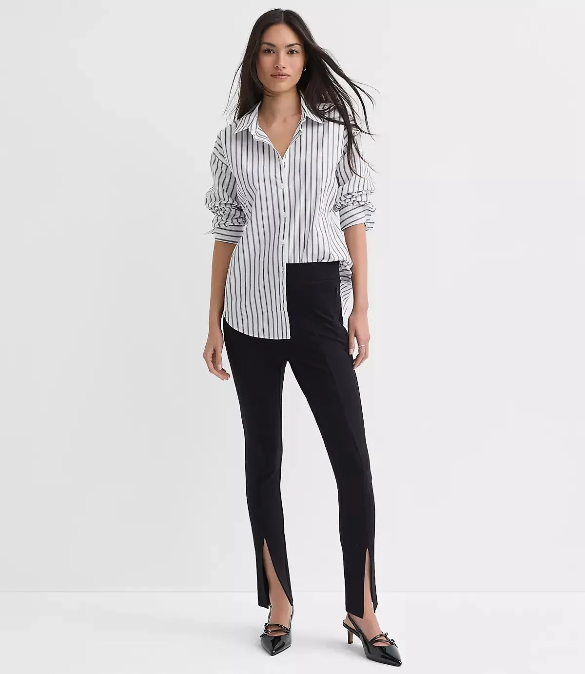 Split Hem Leggings in Ponte