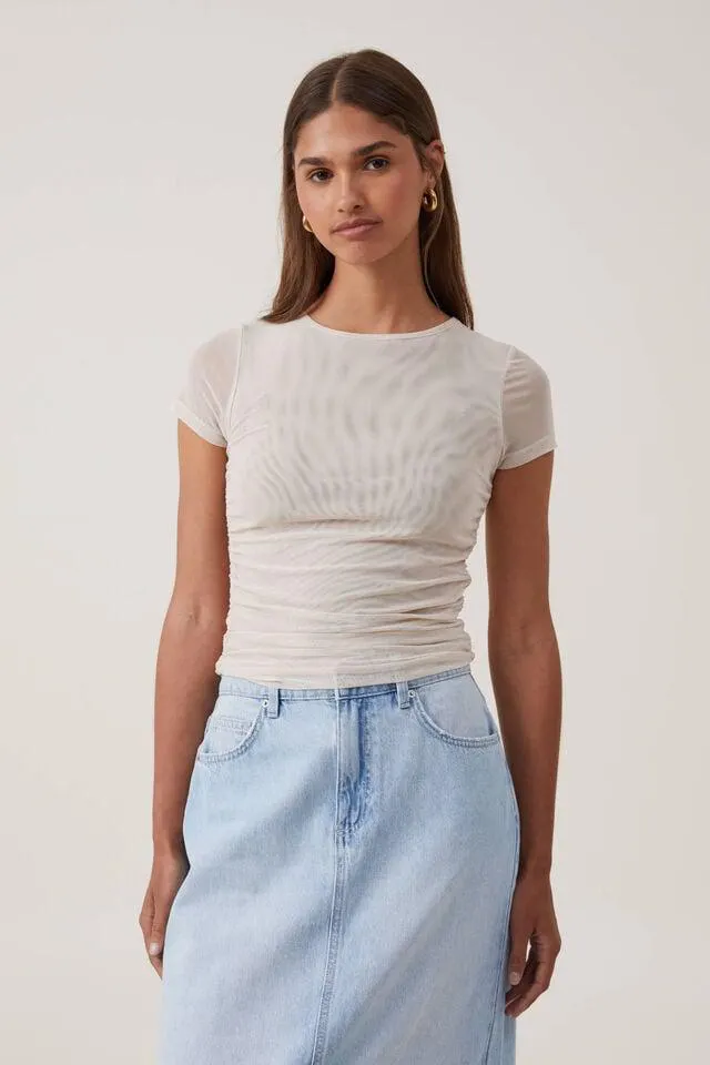 Becca Gathered Short Sleeve Tee