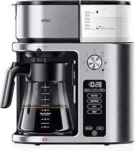 Braun MultiServe Plus 10-Cup Drip Coffee Maker - Hot & Cold Multi-Serve Brewer with Programmable Timer and Auto Start, Over Ice Function, Stainless Steel & Pod-Free Design, KF9270SI