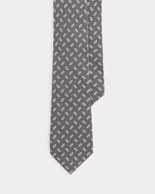 Arrow-Print Silk Tie