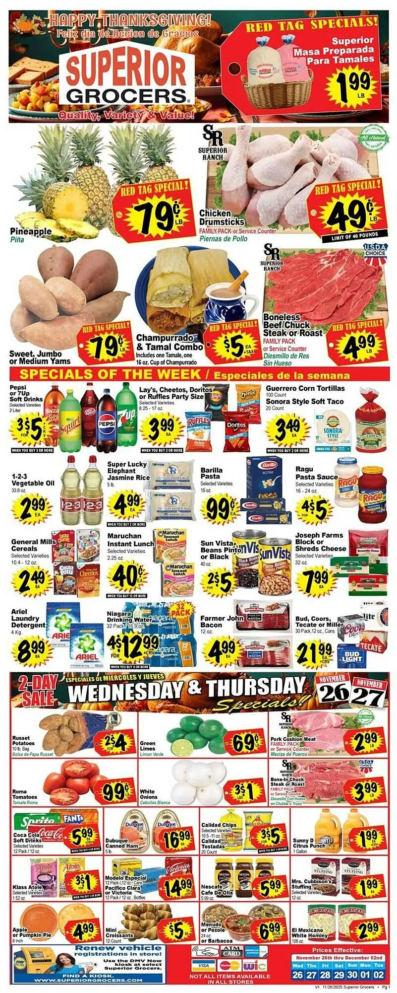 Weekly ad Superior Grocers weekly ad from November 26 to December 2 2025 - Page 1