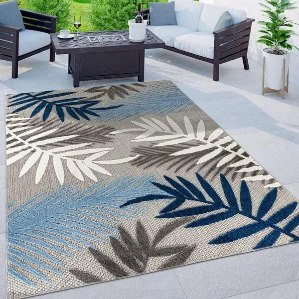 Evora Palm Frond Indoor/Outdoor Area Rug