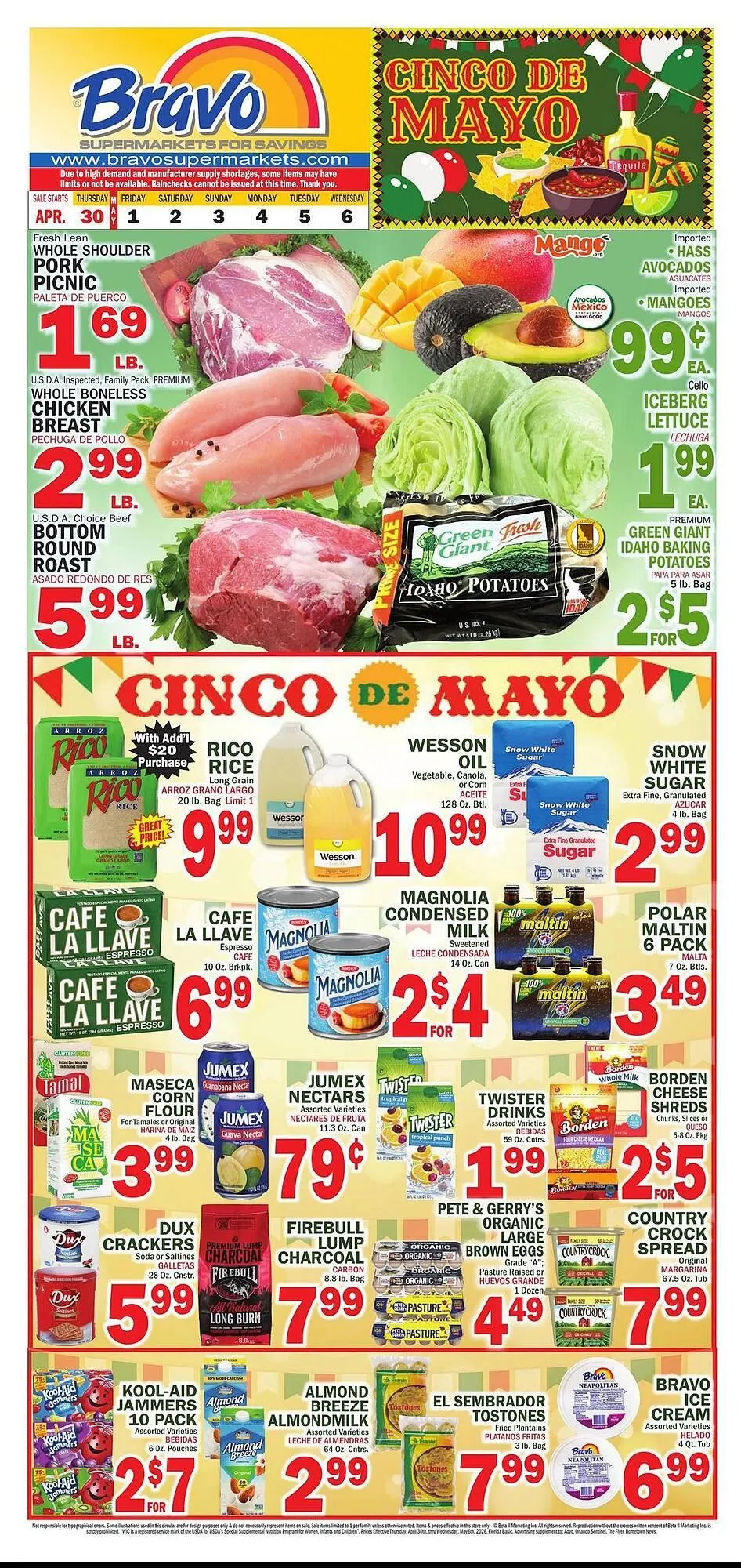Weekly ad Bravo Supermarkets weekly ad from April 30 to May 6 2026 - Page 1