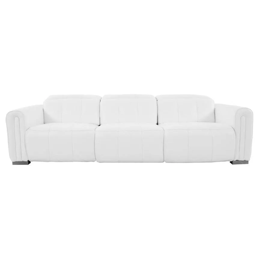 Dolomite White 2PWR Oversized Leather Sofa