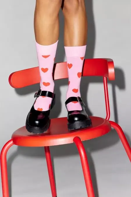 Happy Socks Heart Crew Sock