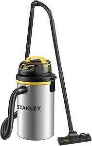 STANLEY Wet/Dry Vacuum SL18133,4.5 Gallon 4 Horsepower Wall-Mounted Hanging Vacuum with 26 Cleaning Range Stainless Steel Tank, Home/Garage/Upholster/Laundry Rooms Vacuum