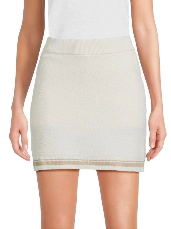 Striped Hem Body-Con Mini Skirt