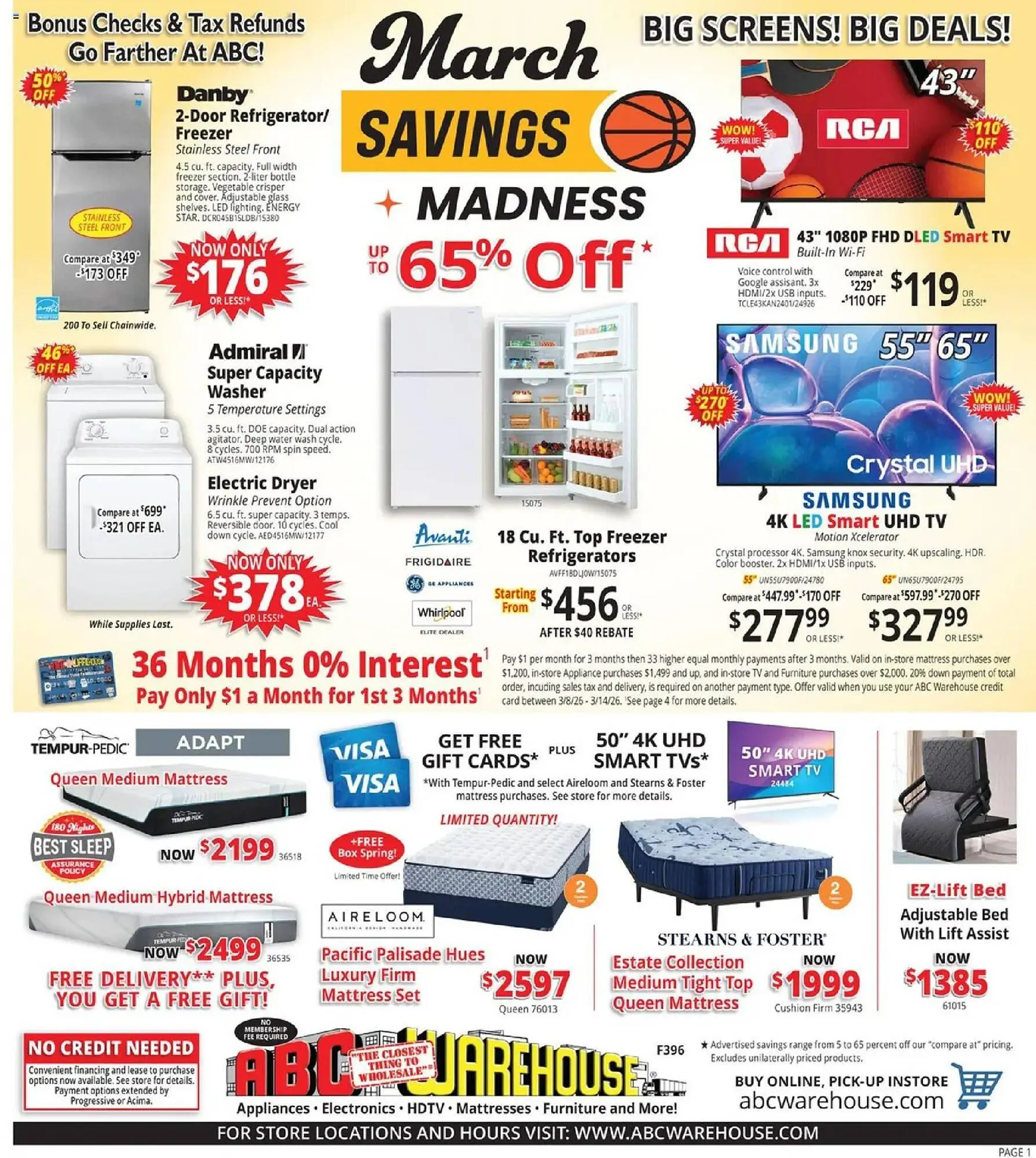 ABC Warehouse weekly ad - 1